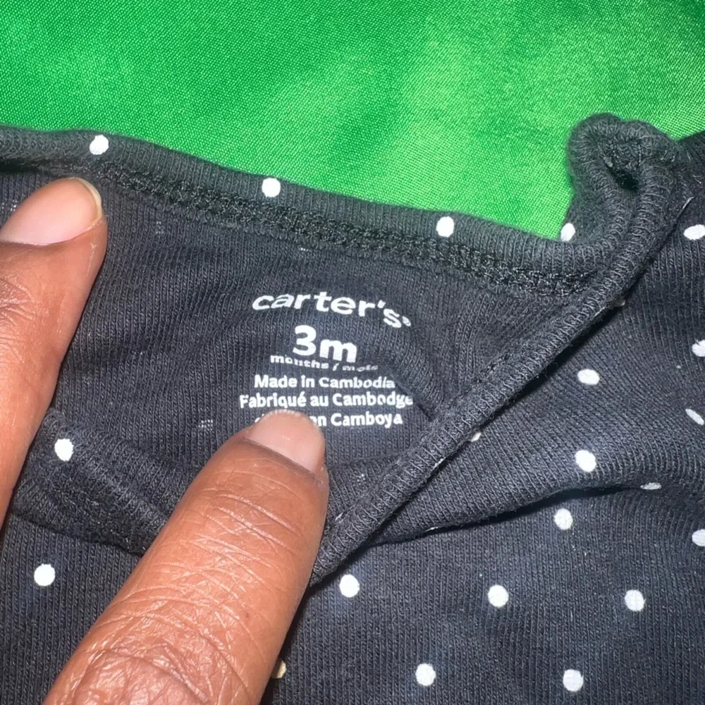 Carter's Red and Black Polka Dot Bodysuits 3 Months